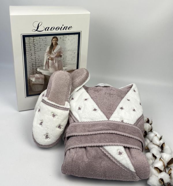 Халат жіночий Maison D'or Lavoine Butterfly Dark Lilac S