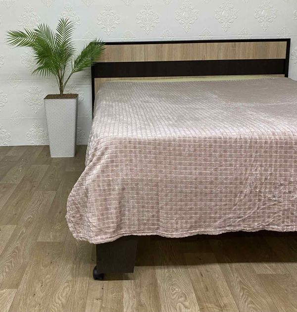 Покривало велюр євро (1214) 150х200 Pudra