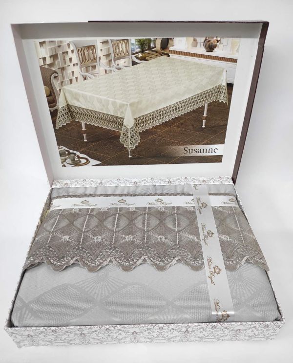 Скатертина з мереживом Maison Royale 160x260 Susanne Grey