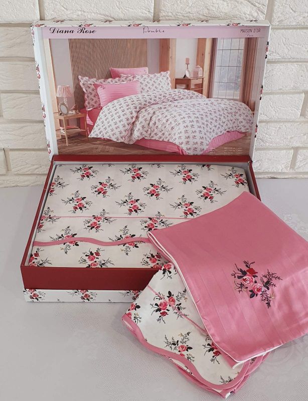 Постільна білизна Maison D'or сатин 200х220 Diana Rose Rose
