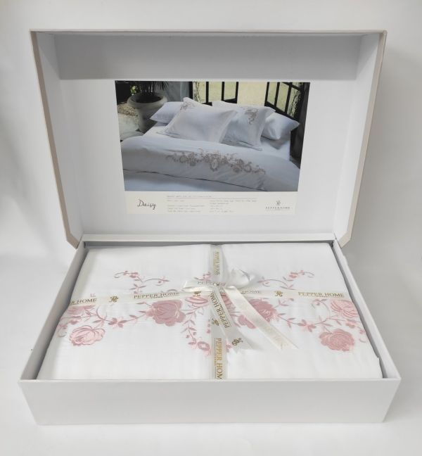 Постільна білизна Pepper Home Daisy 200x220 White-Pink