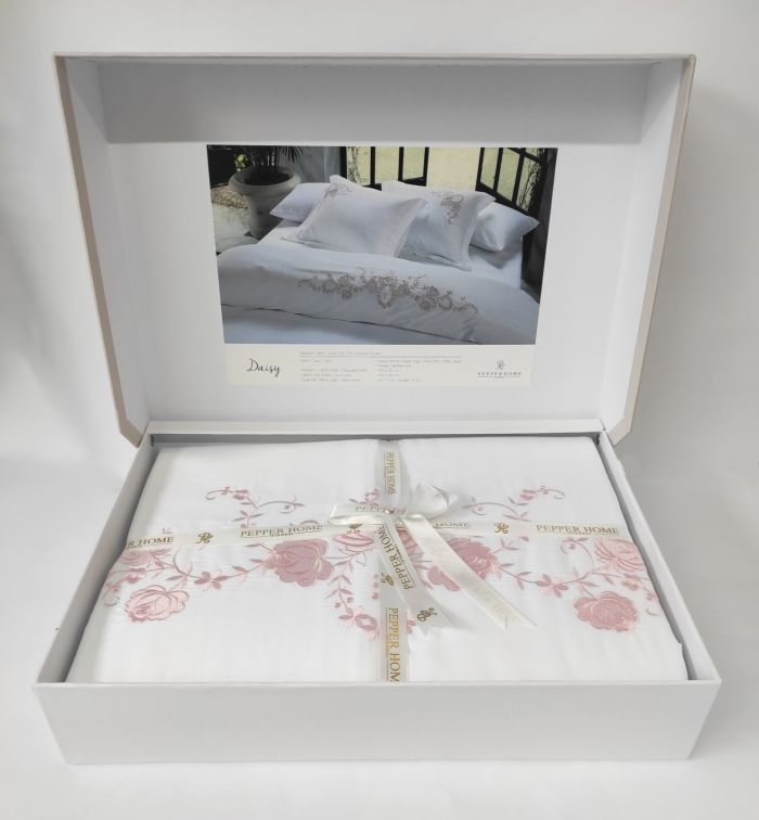 Постільна білизна Pepper Home Daisy 200x220 White-Pink