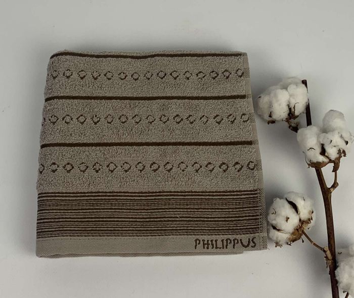 Рушник Philippus Slow Cotton 50x90 Timoxa Темно-бежевий(Е847)