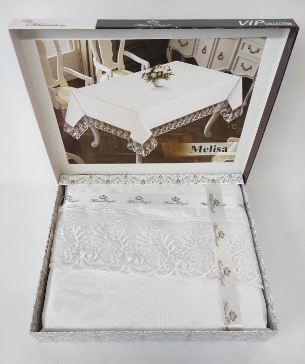 Скатертина Maison Royale 160x350 ovale Melisa White