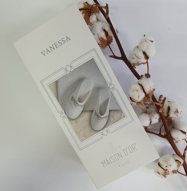 Тапочки Maison D'or Vanessa Ecru Salmon