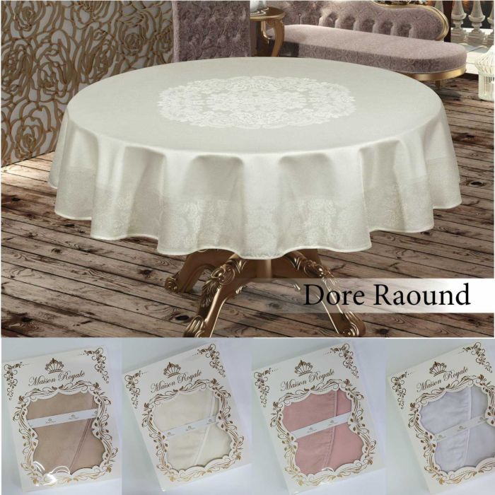 Скатертина тефлон Maison Royale 160Q Dore White