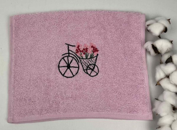 Махровий кухонний рушник Happy cotton 30х50 Bike Pink