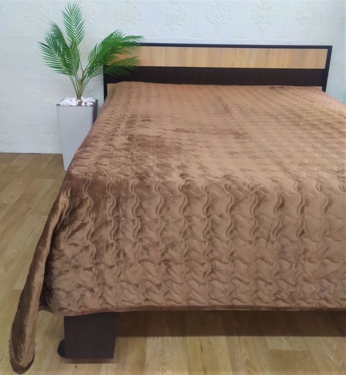 Покривало велюрове Model-21 (1301) 220x240 Brown
