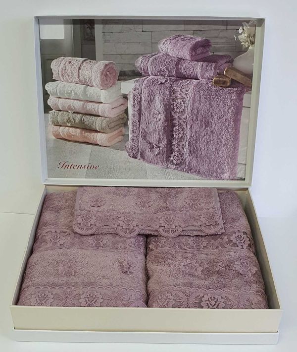 Рушники Maison D'or 3шт Intensive Bamboo Lilac