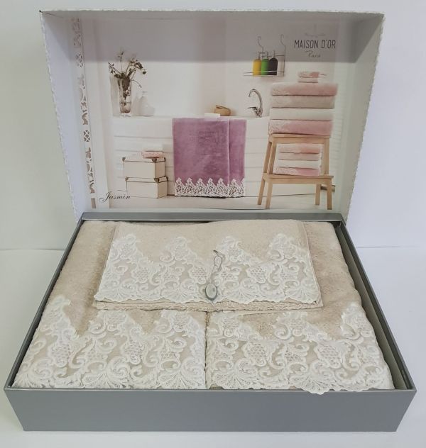 Рушники Maison D'or 3шт Jasmin Beige