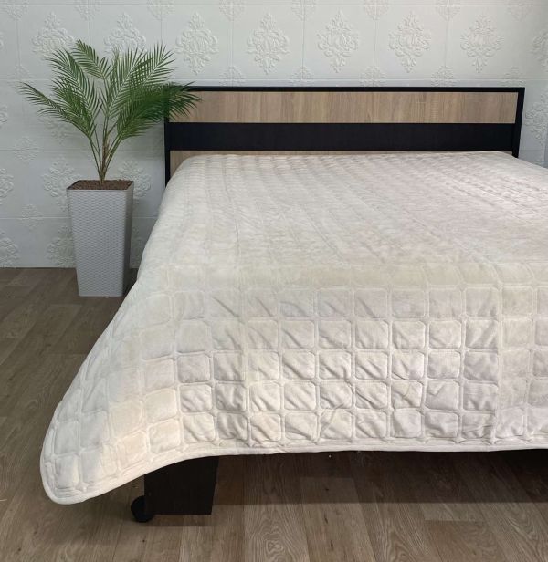 Покривало велюрове Model-15 (1248) 220х240  Cream