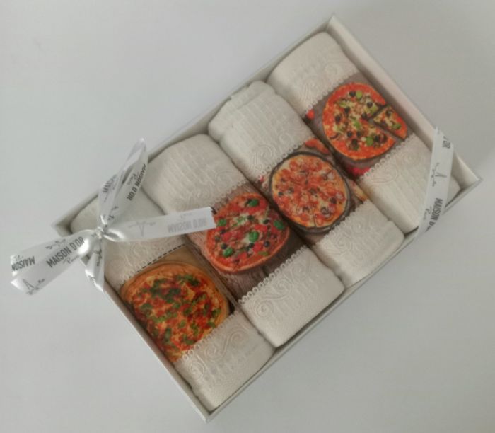 Подарунковий набір рушників Maison D'or Pizza Ekru