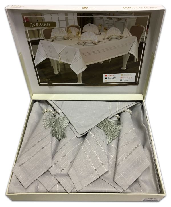Скатертина Acme Tekstil 150x260 Carmen 14 pcs Gri