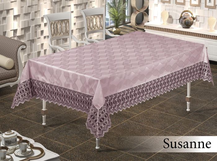 Скатертина з мереживом Maison Royale 160x220 Susanne Powder