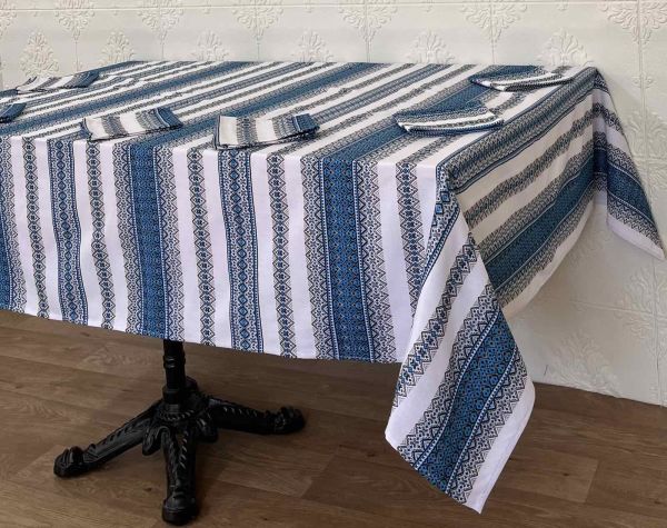 Комплект столовий Едельвіка 190х140 163-22/00 Коттон Light blue