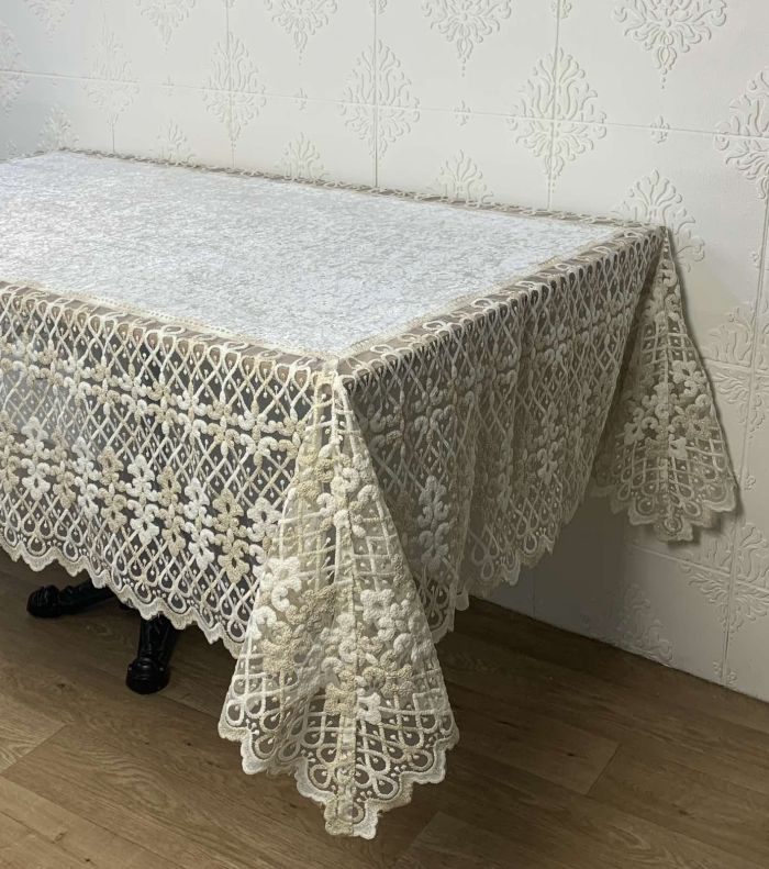 Скатертина Acme Tekstil 160x220 Defne Krem PVS