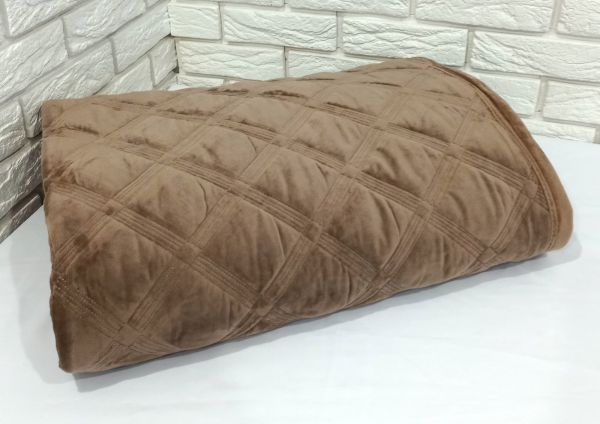 Покривало велюрове Model-2 (1159) 200x230 Cappuccino