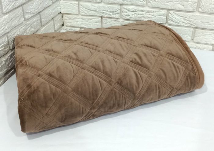 Покривало велюрове Model-2 (1159) 200x230 Cappuccino