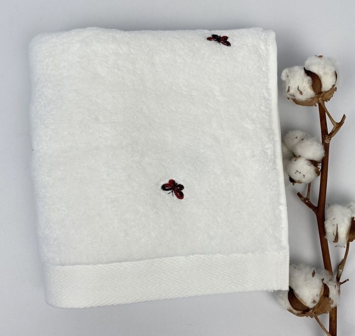 Рушник Maison D'or Butterflies 50x100 White/Red