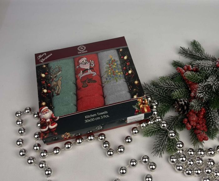 Набір махрових рушників Nilteks 3шт Christmas