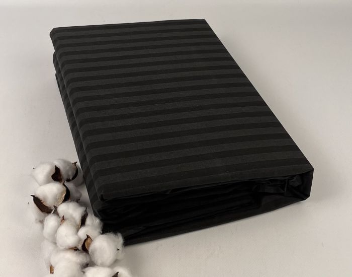 Постільна білизна Pretty страйп-ранфорс 180x220 Black