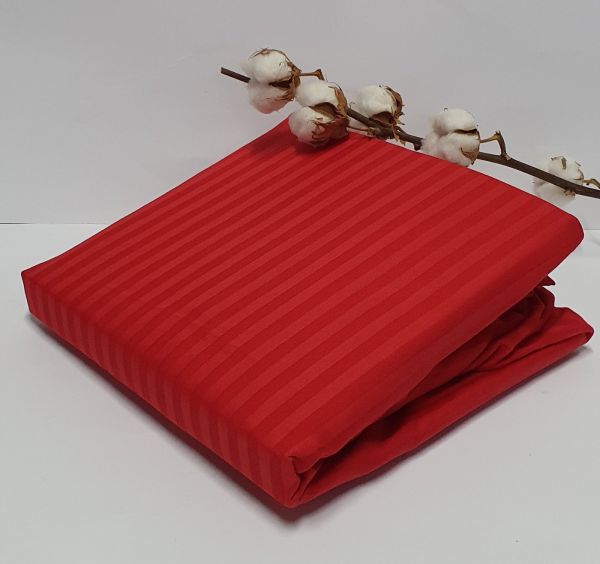 Простирадло на резинці AE Cotton 160x200 + наволочки Red