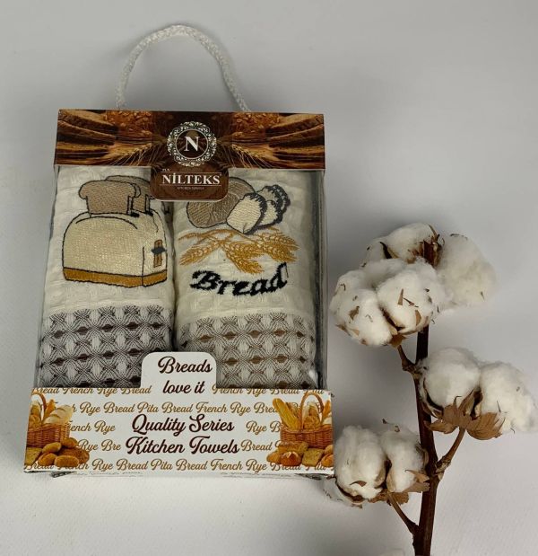 Набір вафельних рушників Nilteks 2шт Lux Bread