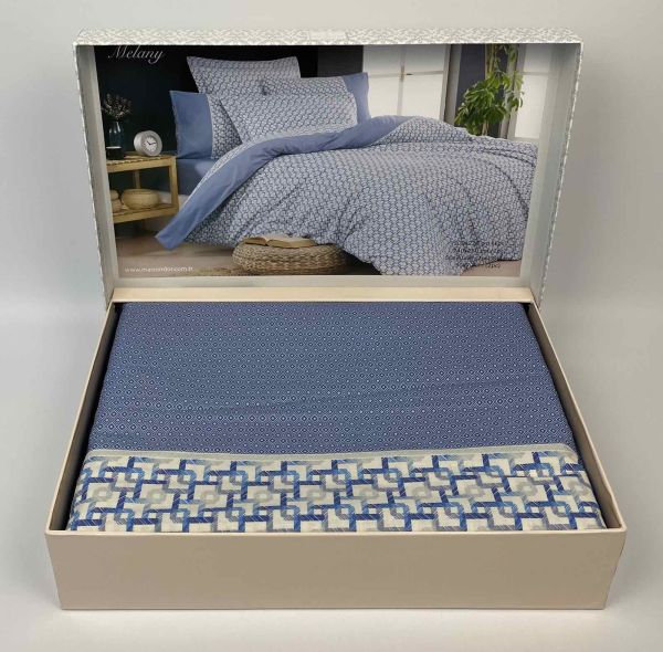 Постільна білизна Maison D'or ранфорс Melany 200х220 Blue