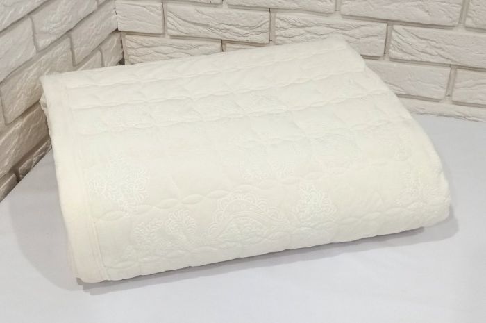 Покривало велюрове Model-2 (1159) 200x230 Milk