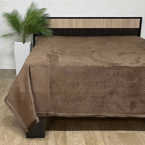 Покривало велюрове квадрат Model-8 220x240 Brown (1160)