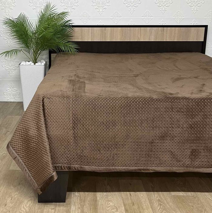 Покривало велюрове квадрат Model-8 220x240 Brown (1160)