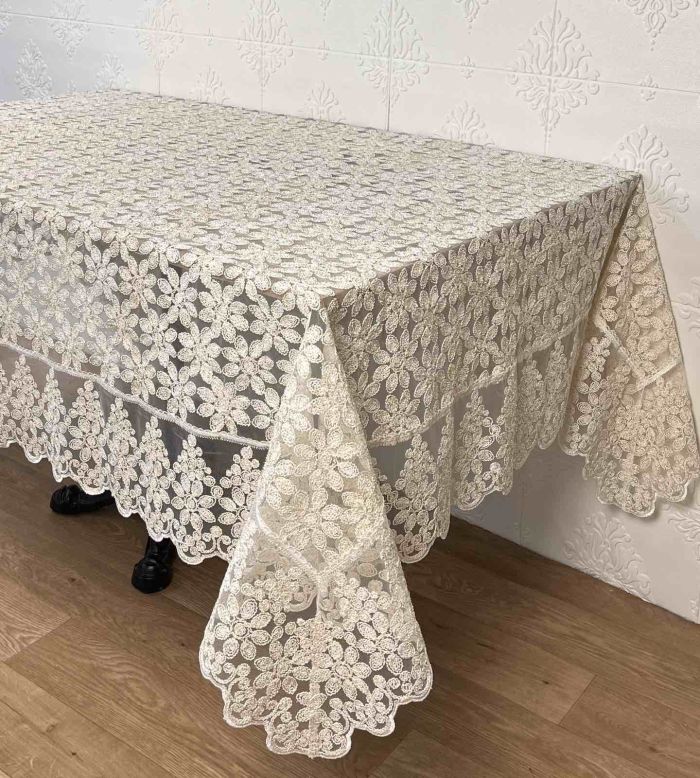 Скатертина Acme Tekstil 160x220 Lux Daisy Gold PVS
