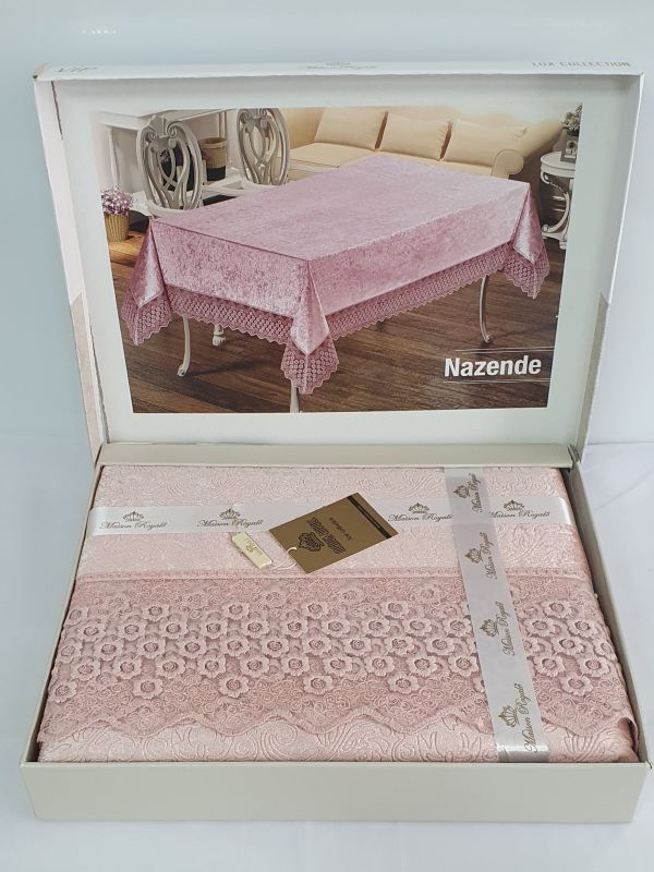 Скатертина Велюр Maison Royale 160x220 Nazende Powder