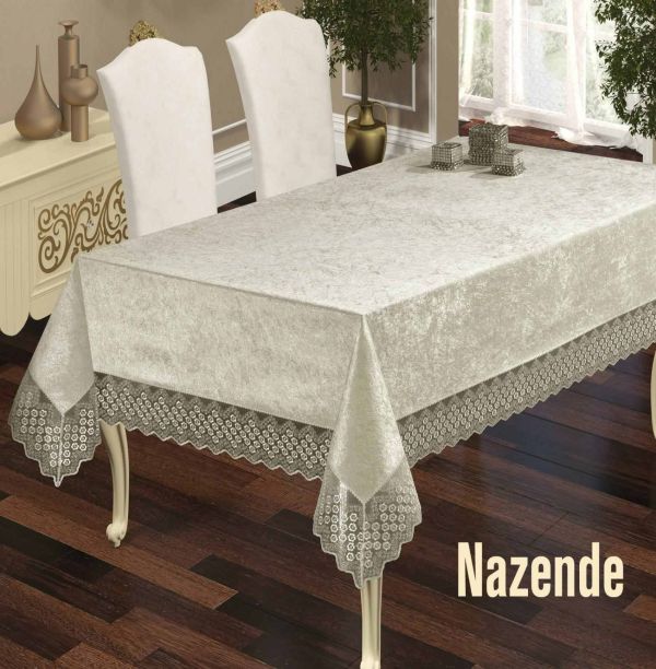 Скатертина Велюр Maison Royale 160x300 Nazende Cream