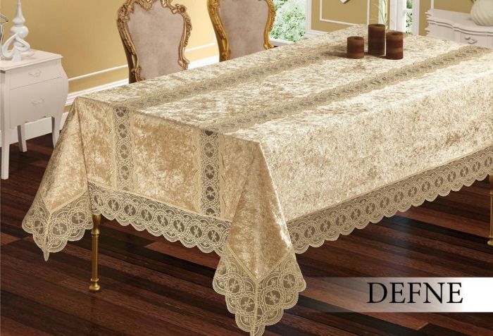 Скатертина Велюр Maison Royale 160x300 Defne Cappucino