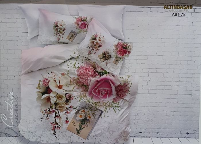 Постільна білизна Altinbasak 3D сатин 200x220 Abt 78