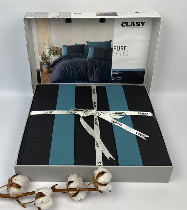 Постільна білизна CLASY ранфорс 160x220 см Pure Series V-5 Antrasit