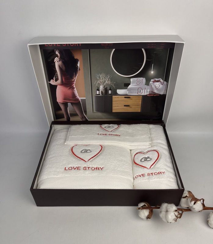 Рушники Maison D'or 3шт Love Story "Solitaire Ring"