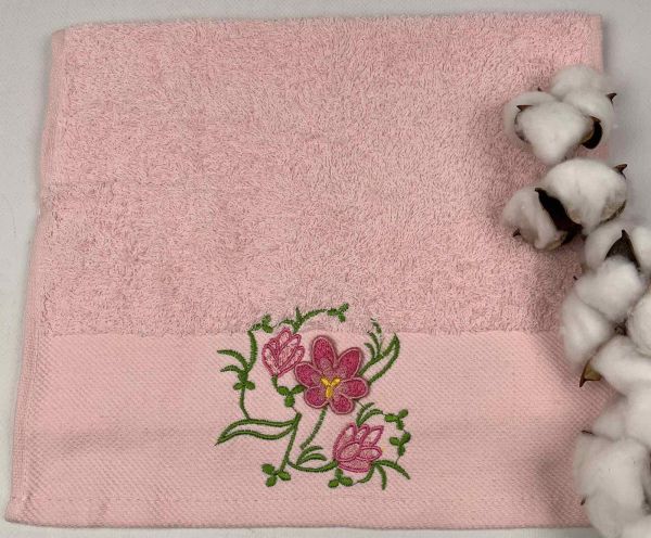 Махровий рушник Ma Me 30х50 Flowers 3 Pink