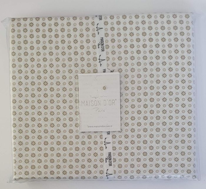 Простирадло+наволочки 180x200+50х70 ранфорс Deluxe Maison D'or Daisi Beige