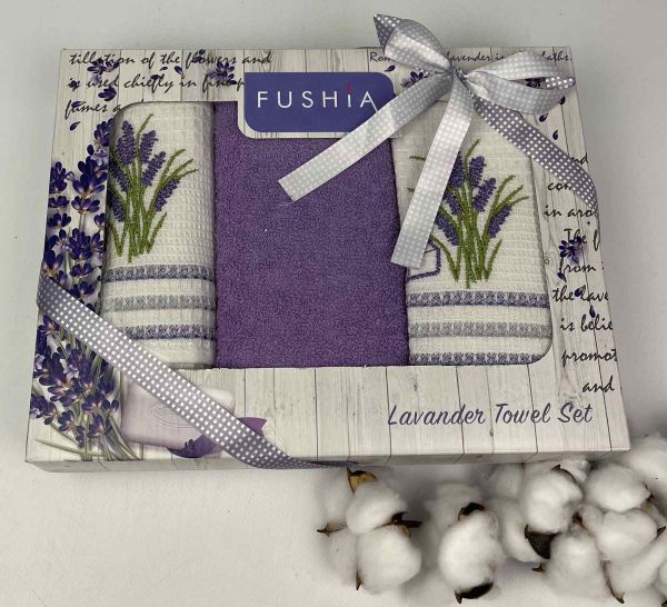 Набір кухонних рушників Fushia 3 шт Lavander Set