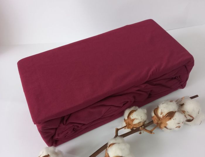 Простирадло на резинці АЕ 160x200 Bordo