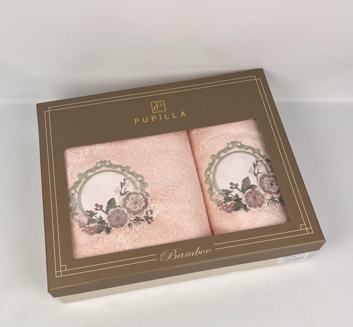 Набір махрових рушників Pupilla 2шт Hayal 1 Pink