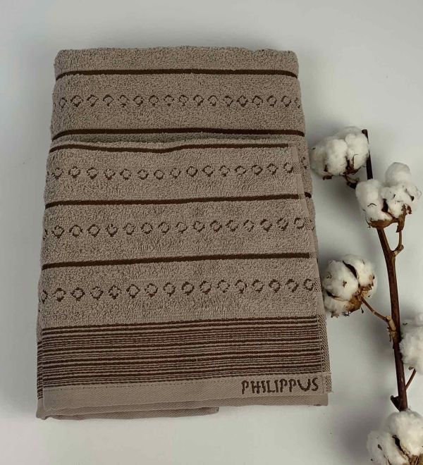 Набір рушників Philippus Slow Cotton 2 шт Timoxa Темно-бежевий(Е847)