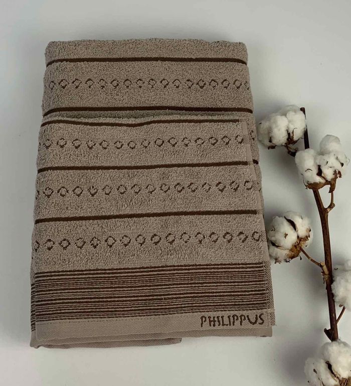 Набір рушників Philippus Slow Cotton 2 шт Timoxa Темно-бежевий(Е847)