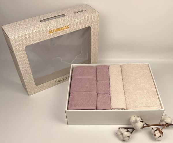 Набір рушників Altinbasak 4 шт Set Murdum-Bej