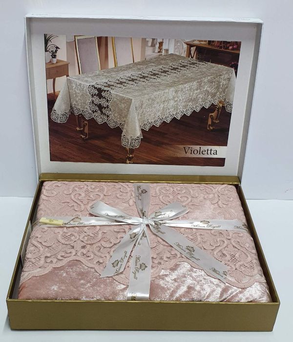 Скатертина Велюр Maison Royale 160x350 Violetta Powder