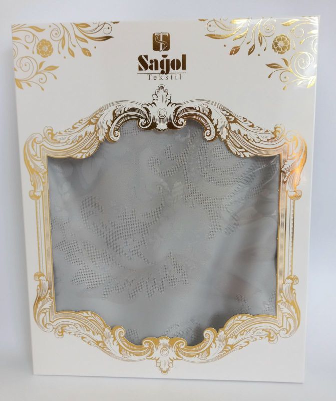 Скатертина Sagol тефлон 160x220 ovale St-060 Grey в коробці *
