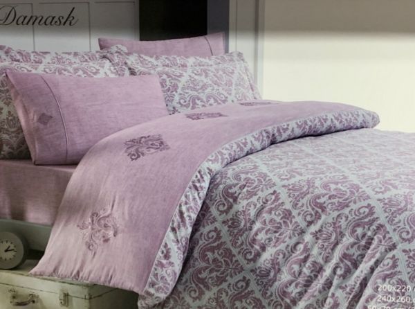 Постільна білизна Maison D'or сатин 200х220 New Damask Dark Rose