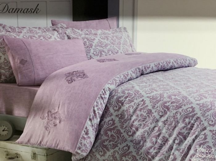 Постільна білизна Maison D'or сатин 200х220 New Damask Dark Rose